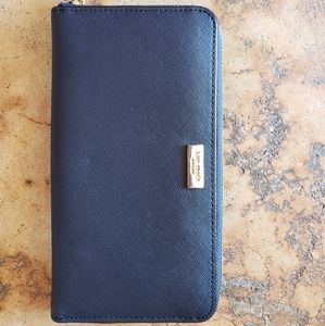 Navy Kate Spade Zip Around Continental Wallet